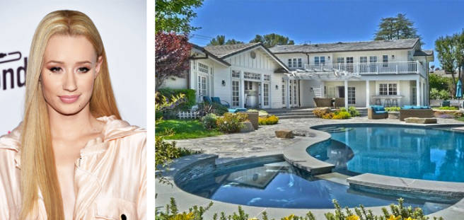 The Australian rapper has purchased fellow young celeb Selena Gomezs former home in Tarzana, California, for $3.45 million. I-G-G-Y bought the house with her boyfriend, L.A. Lakers player Nick Young, also known as Swaggy P.