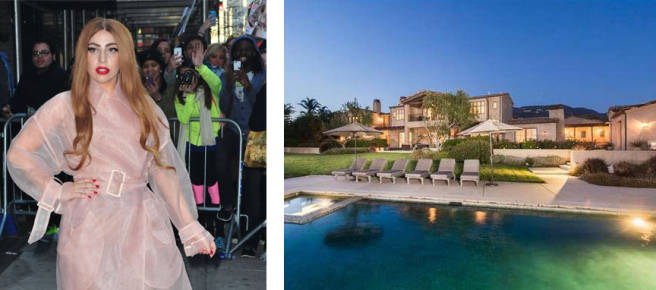 Mother Monster plunked down $23 million on this five-bedroom, seven-bathroom European-inspired home in Malibu. We can only hope that shes invited Tony Bennett over for casual dinner parties and impromptu concerts. And bowling. Did we mention theres a bowling alley?