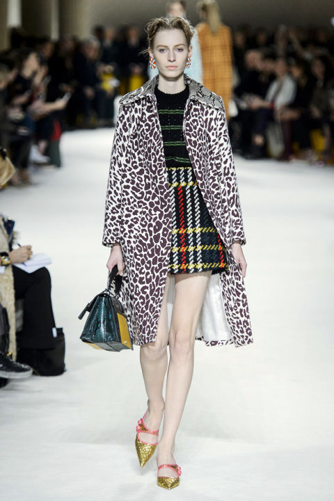 It's time again to show your spots, with designers reimagining a cool girl staple—the leopard coat—to interesting and tactile results. 
Picture: Miu Miu
