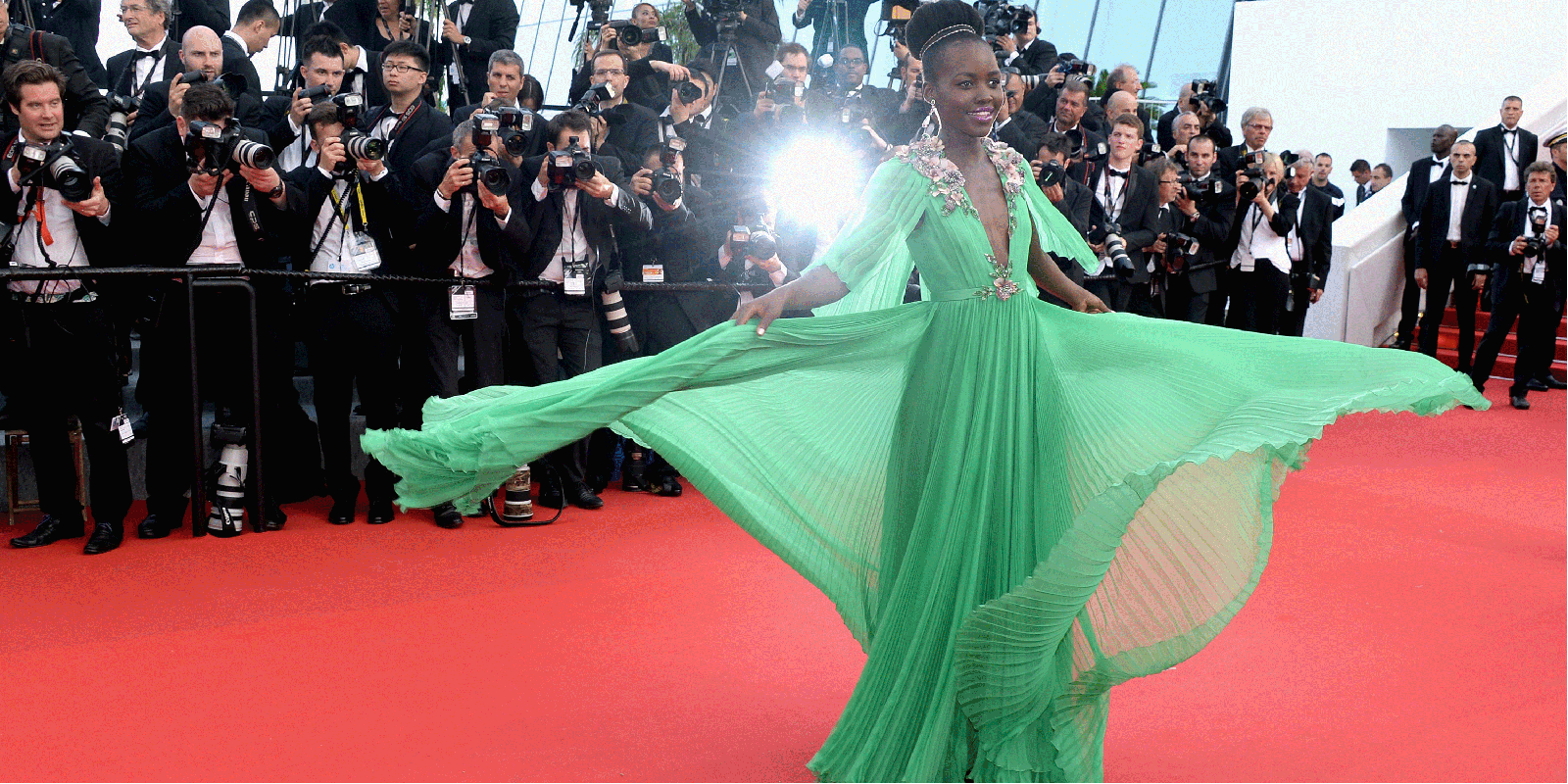 Lupita Nyong'o Stared The Twirling Red Carpet Trend at Cannes Cannes Red Carpet Fashion