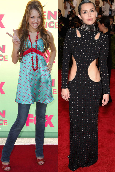 The early Hannah Montana days saw Miley Cyrus as your typical trendy teen—opting for girly dresses and camisole tops with jeans. Now, Cyrus's style has broken free from that stigma with the singer's edgy, rebellious and sometimes even hippie-inspired sense of style that continues to surprise people to this day. 
