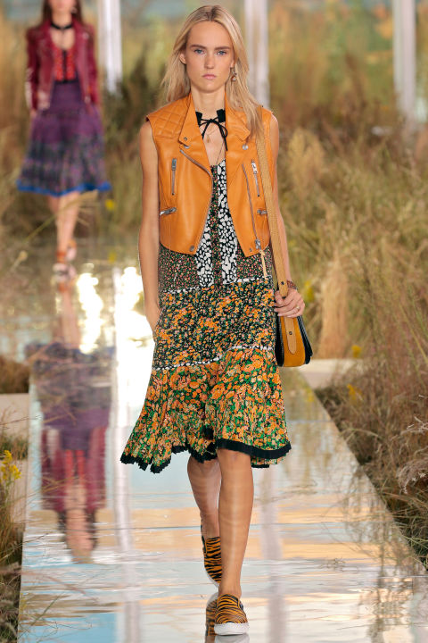 The next best thing to a prairie in Manhattan is...The Highline. Stuart Vevers brought a little bit of the wheat-filled West to NYC, and sprinkled it with floral-printed girls in honor of the brand's 75th anniversary.