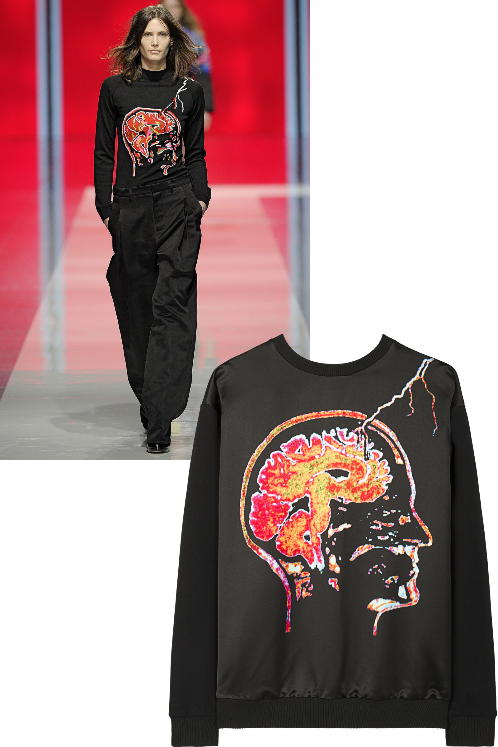 【イタリア製】CHRISTOPHER KANE スウェット　顔　白　S イタリア製】CHRISTOPHER KANE スウェット 顔 白 S イタリア製