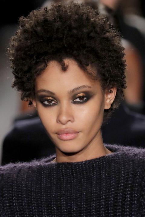 An eye look as strong and unapologetic&nbsp;as the women who wore it on the runway at Brandon Maxwell. "We are embracing the difference in the looks, it's the same makeup with different colors,"&nbsp;says makeup artist Tom Pecheux, who painted the&nbsp;strong black-and-metallic eyeshadow on each model. "I love the fact that it's the same, but it's not the same color. Like&nbsp;human beings—we are the same, but we are all different colors."&nbsp;