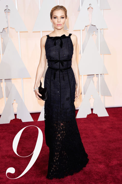 Peter Copping chose his muse carefully, tapping the gorgeous Sienna Miller for his first red carpet moment for the house of Oscar de la Renta. The late de la Renta was revered for his glamour and Copping gave a modern take on that with Miller's subdued lace confection. 