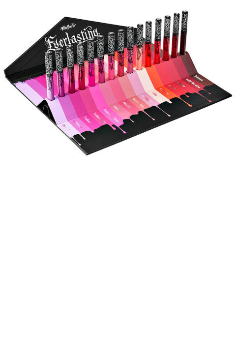 A gift for the lipstick-obsessed: all the brightest and boldest matte liquid lip colors anyone could ever need. Kat Von D Everlasting Obsession Liquid Lipstick Collector's Edition, $240, sephora.com