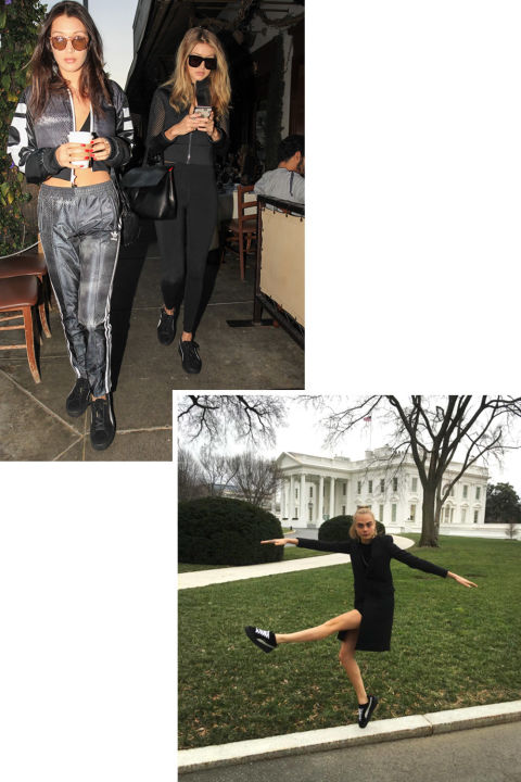 Just when we thought the trainer revolution was slowing down, Rihanna created a creeper sneaker with Puma that sporty girls like Cara Delevingne couldn't resist.