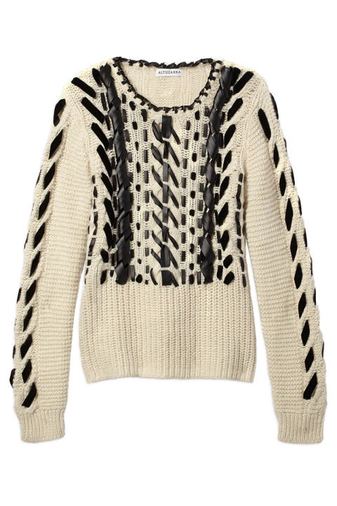 "A cozy sweater is never a bad idea for the holidays—it's like giving a warm hug," says Style Director, Joanna Hillman.Altuzarra sweater, $1,195, shopBAZAAR.com.